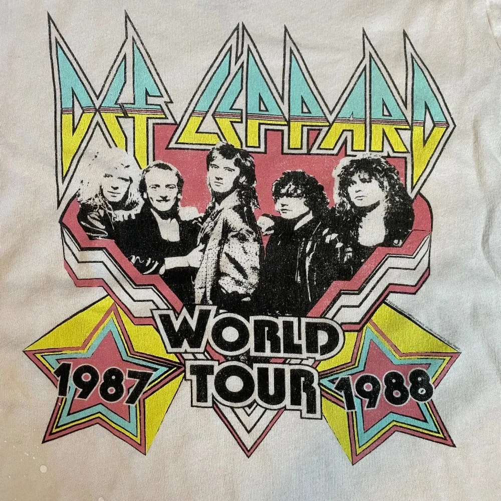 CHASER Def Leppard 1987 World Tour Rockband Tee Shirt Top - Picture 3 of 5